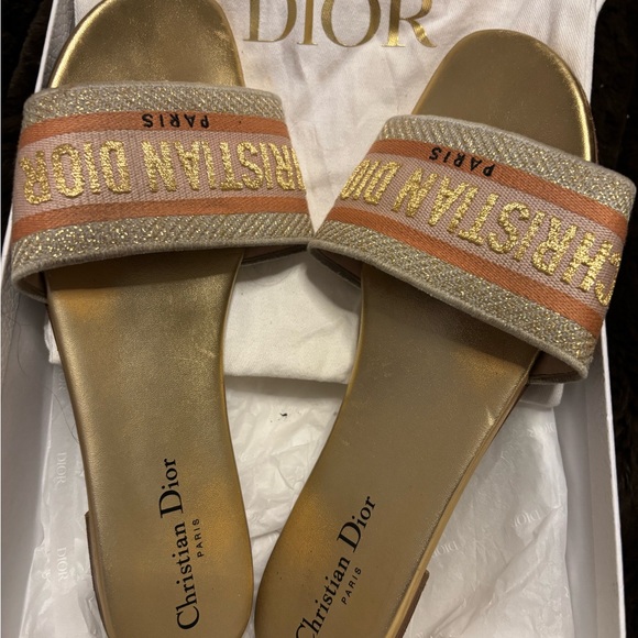 Dior Shoes - Dior Women's Sandals in Gold and Pink